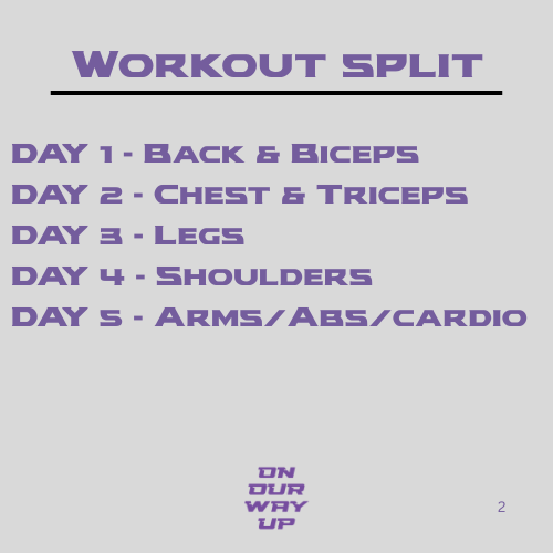 Full Week Workout Split Program - OOWU.US