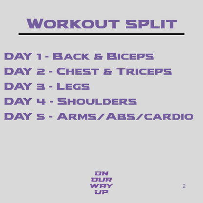 Full Week Workout Split Program - OOWU.US